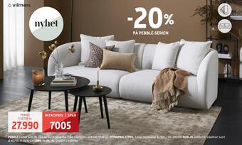 Bohus Pebble 3 seter sofa xl tilbud