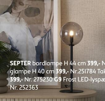 Bohus Septer bordlampe tilbud