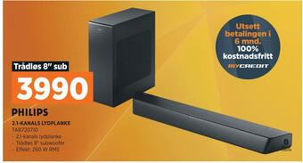 POWER 2,1-kanals lydplanke tilbud