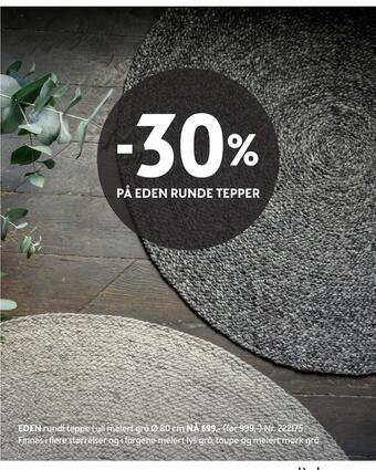 Bohus Eden rundt teppe tilbud