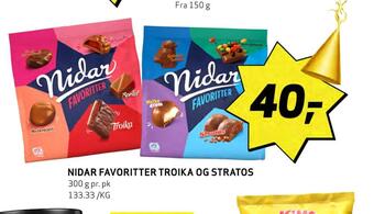 Bunnpris Nidar favoritter troika og stratos tilbud