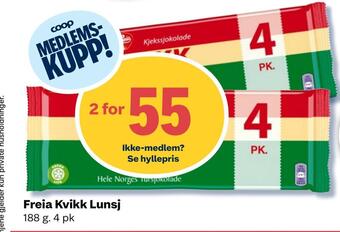 Matkroken Freia kvikk lunsj tilbud