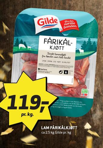 Bunnpris Lam fårikålkjøtt tilbud