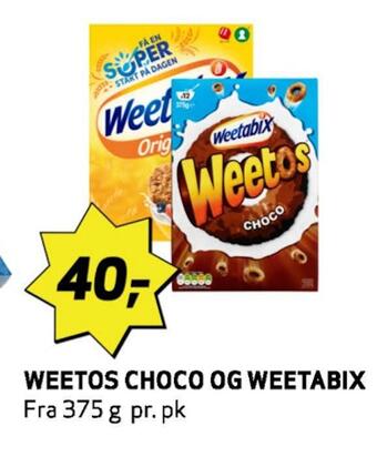 Bunnpris Weetos choco og weetabix tilbud