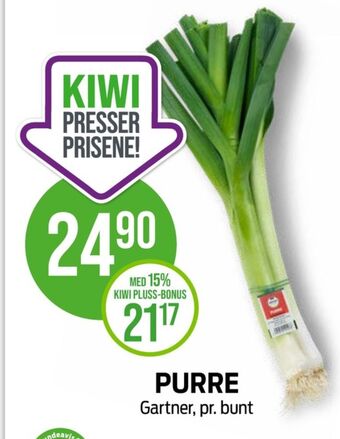 Kiwi Gartner purre tilbud