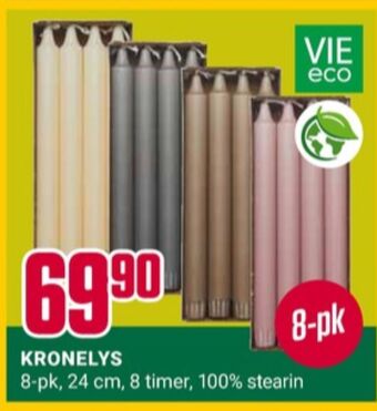 Europris Vie eco kronelys tilbud