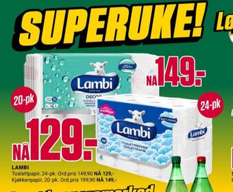 Europris Lambi toalettpapir tilbud