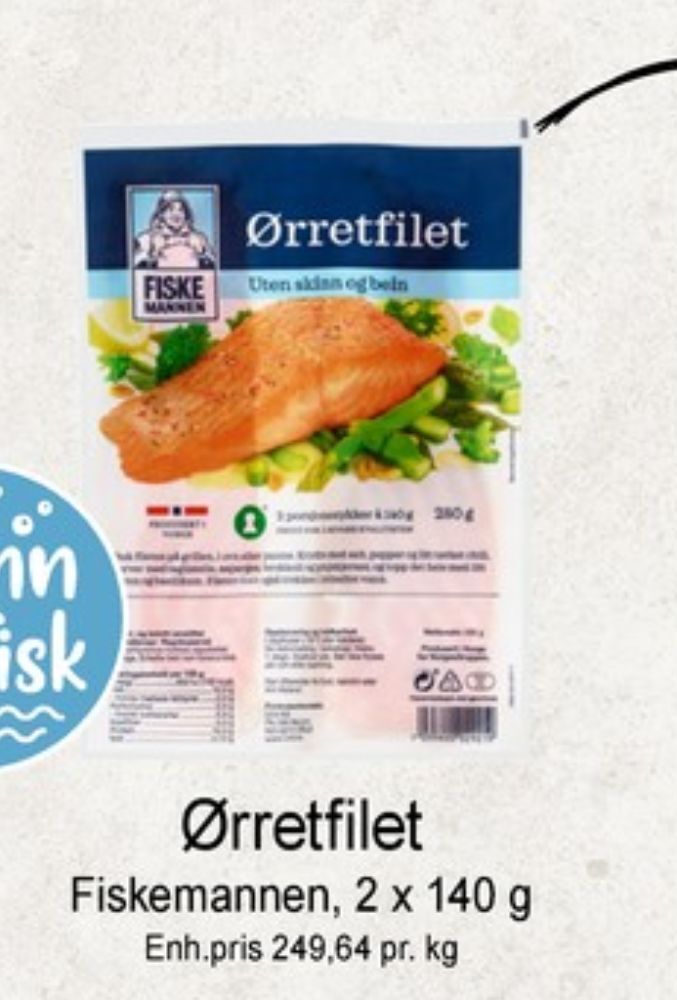 Joker Fiskemannen ørretfilet tilbud