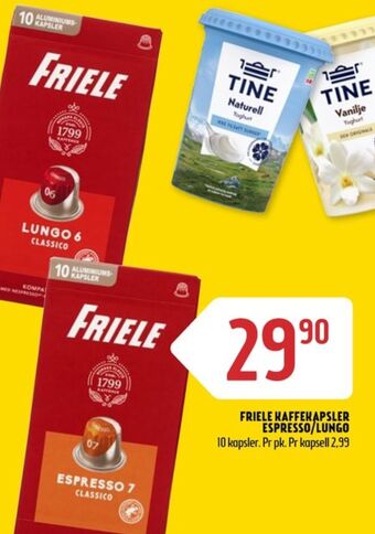 Coop Prix Friele kaffekapsler tilbud