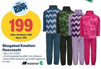 Coop Extra Skogstad fleecesett tilbud