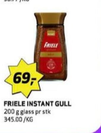 Bunnpris Friele instant kaffe tilbud