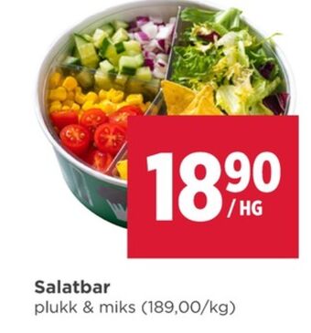 Meny Ukjent salat tilbud