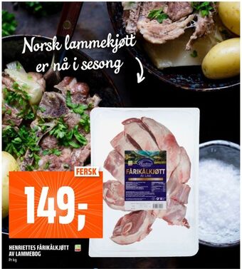 Coop Obs Henriettes fårikålkjøtt tilbud