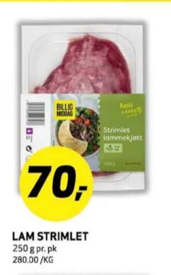 Bunnpris Billig middag lammekjøtt tilbud