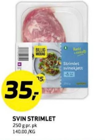 Bunnpris Billig middag svinekjøtt tilbud