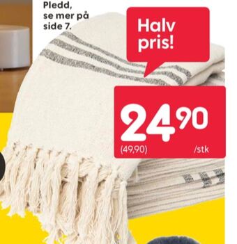 Rusta Ukjent pledd tilbud