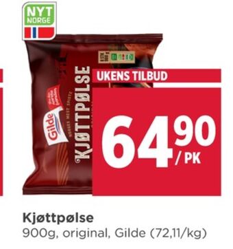 Meny Gilde kjøttpølser tilbud