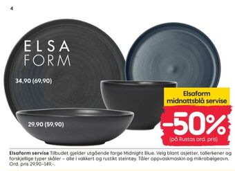 Rusta Elsaform tallerken tilbud