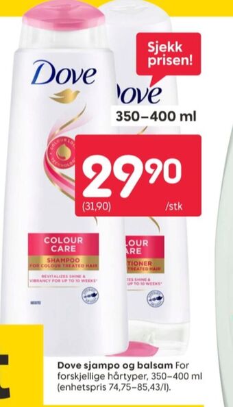 Rusta Dove shampoo tilbud