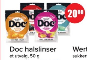 Eurospar Doc halspastiller tilbud