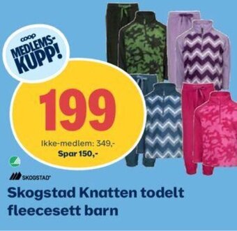 Coop Obs Skogstad Knatten todelt fleecesett barn tilbud