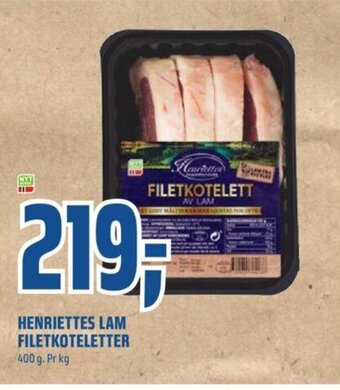 Coop Obs HENRIETTES LAM FILETKOTELETTER tilbud