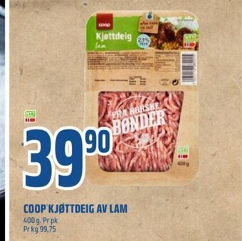 Coop Obs COOP KJØTTDEIG AV LAM tilbud
