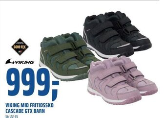 Coop Obs VIKING MID FRITIDSSKO CASCADE GTX BARN tilbud