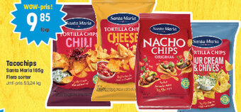 eurocash Tacochips Santa Maria 185g tilbud