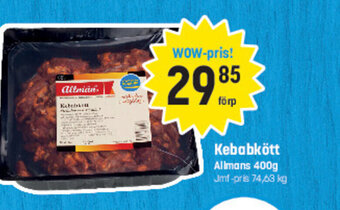 Eurocash Kebabkött Allmans 400g tilbud
