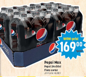 Eurocash Pepsi Max Pepsi 24x50cl tilbud