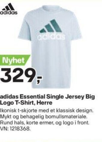 XXL Sport Adidas Essential Single Jersey Big Logo T-Shirt, Herre tilbud