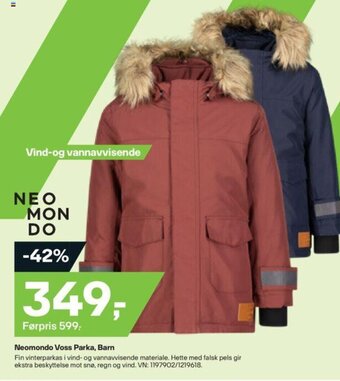 XXL Sport Neomondo Voss Parka, Barn tilbud