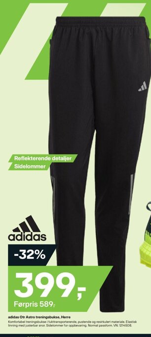 XXL Sport Adidas Otr Astro treningsbukse, Herre tilbud