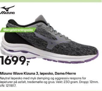XXL Sport Mizuno Wave Kizuna 3, løpesko, Dame/Herre tilbud