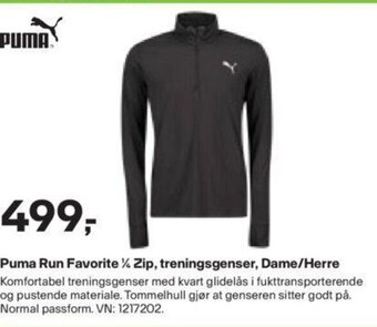 XXL Sport Puma Run Favorite % Zip, treningsgenser, Dame/Herre tilbud