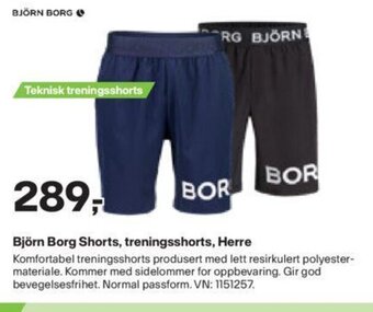 XXL Sport Björn Borg Shorts, treningsshorts, Herre tilbud