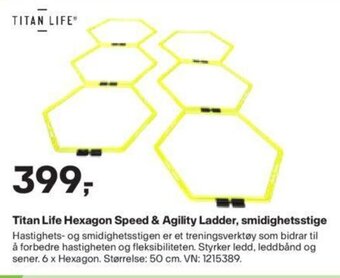 XXL Sport Titan Life Hexagon Speed & Agility Ladder, smidighetsstige tilbud