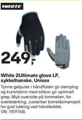XXL Sport White 2Ultimate glove LF, sykkelhanske, Unisex tilbud
