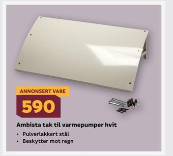 Megaflis Ambista tak til varmepumper hvit tilbud