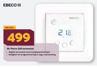 Megaflis Eb-therm 205 termostat tilbud