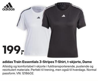 XXL Sport Adidas train essentials 3-stripes t-shirt, t-skjorte, dame tilbud