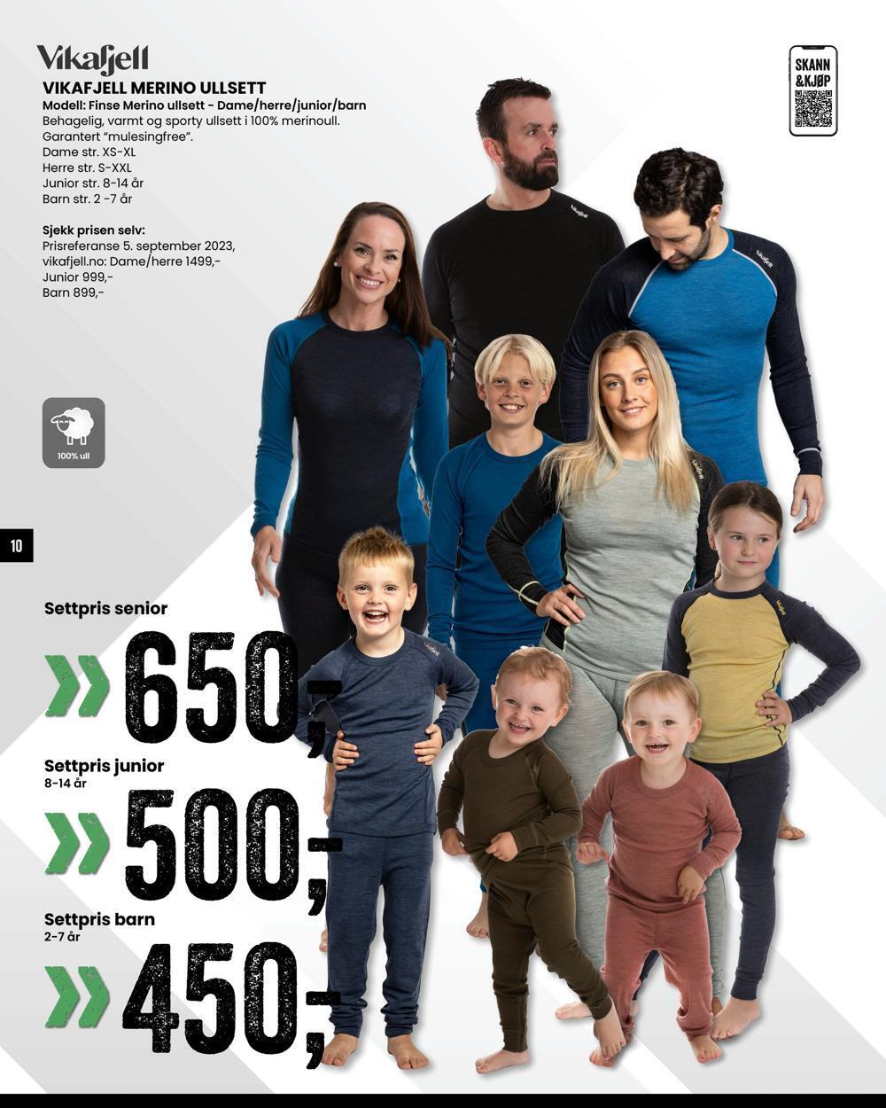 Sport Outlet Vikafjell merino ullsett tilbud