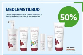 Apotek 1 Decubal hudpleieprodukter tilbud