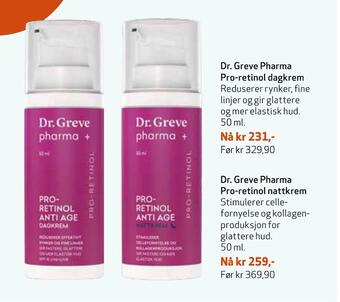 Apotek 1 Dr. greve pharma pro-retinol dagkrem tilbud