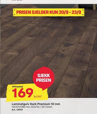 Laminatgulv dark premium 10 mm