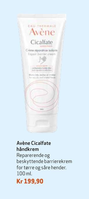 Apotek 1 Avène cicalfate håndkrem tilbud
