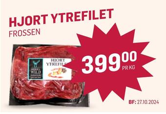 Holdbart Hjort ytrefilet tilbud