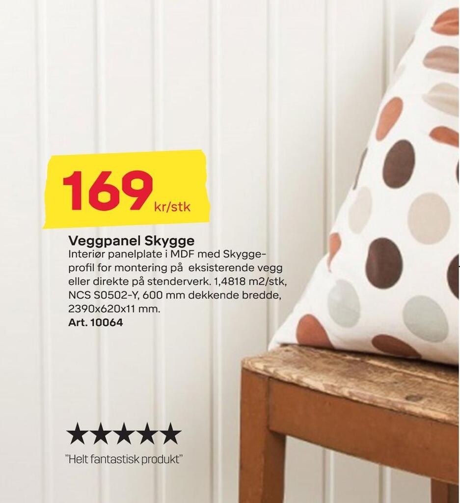 Byggmax Veggpanel skygge tilbud