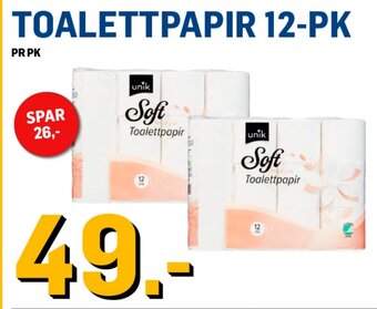 Price Lagerbutikk TOALETTPAPIR 12-PK tilbud